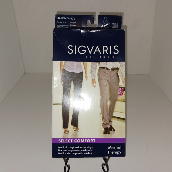 Sigvaris Open-Toe Knee-Hi Compression Stockings, 20-30 mmHg, L4, NIB - Picture 5 of 6